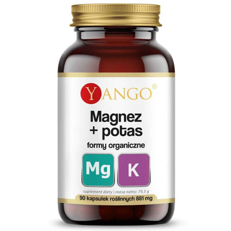 Magnesio + potasio formas orgánicas 90 cápsulas Yango