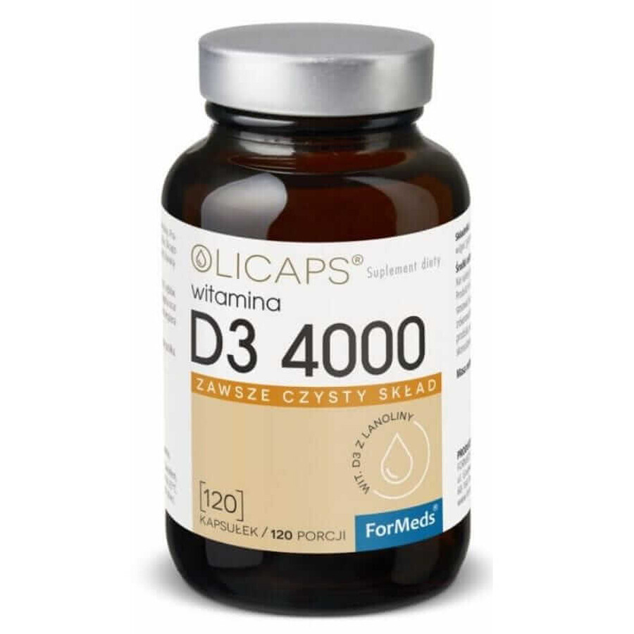 Olicaps D3 4000 (120 capsule) în ulei MCT Formeds