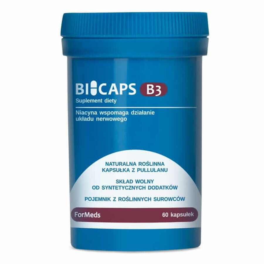 Bicaps Vitamina B3 Niacin 500mg (60 caps) capsule niacina, Formeds