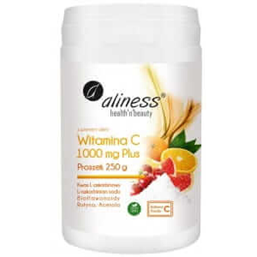 Vitamina C 1000 mg Plus (Bioflavonoidi, Acerola, Rutina) 250 g Aliness