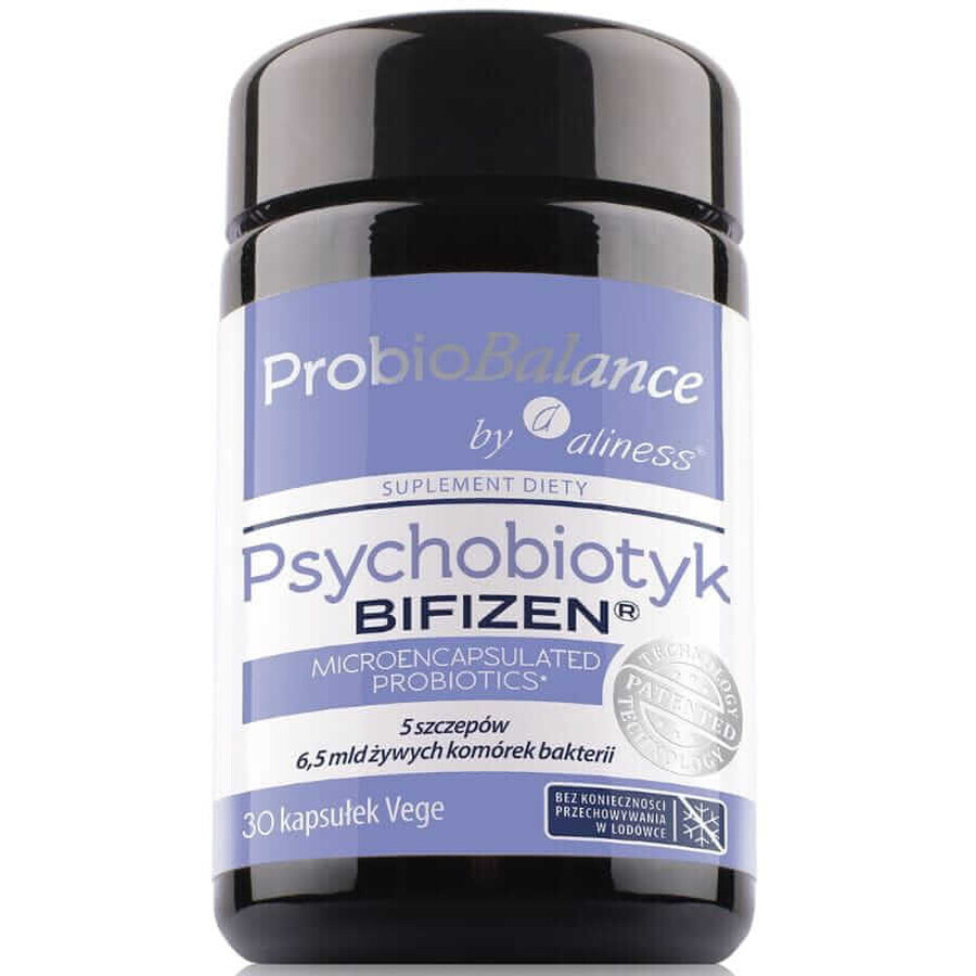 ProbioBalance Psychobiotique BIFIZEN 6,5 milliards x 30 gélules végétales. Aliness