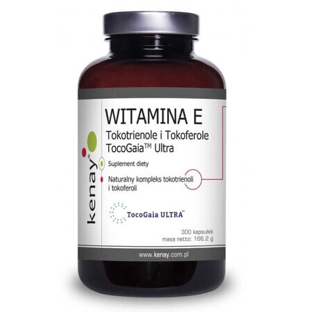 Vitamin E Tocotrienols and Tocopherols TocoGaia 300 capsules Kenay