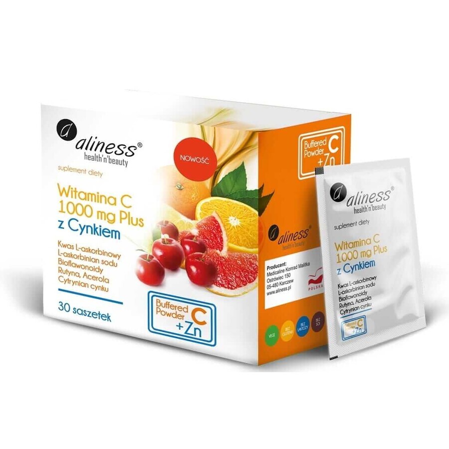 Vitamine C 1000 mg PLUS ZINK 30 sachets Aliness