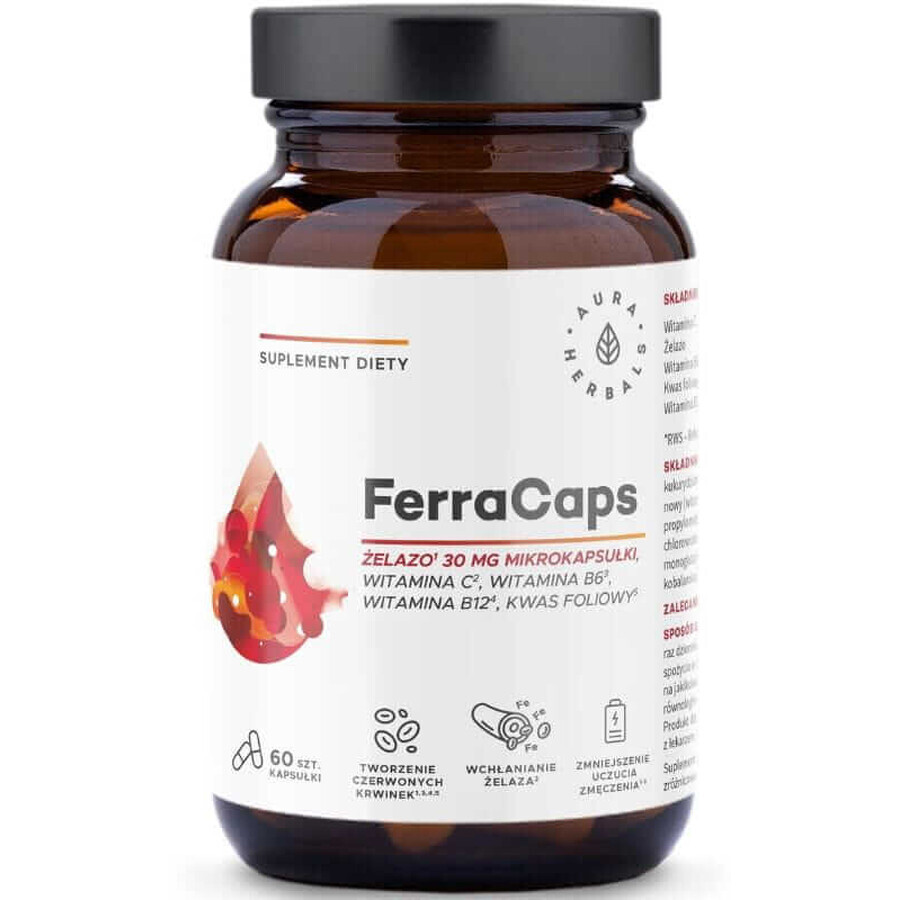 FerraCaps Fer 30 mg microcapsules 60 pcs, Aura Herbals