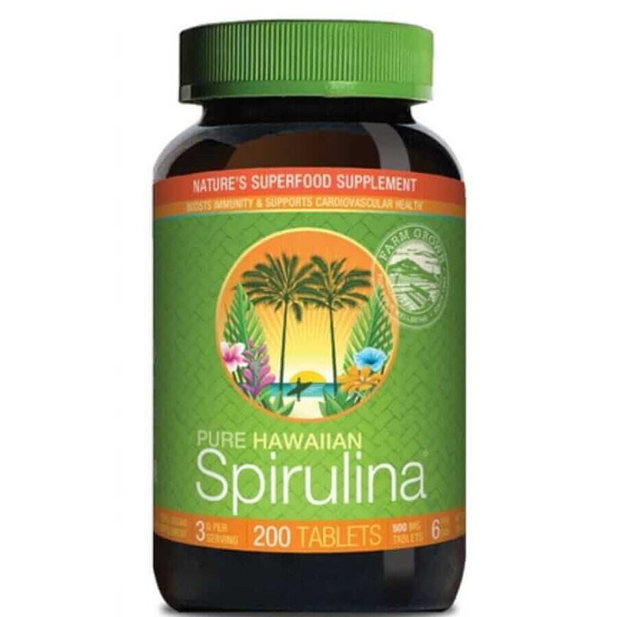 Spiruline Hawaii Pacifica 500 mg (200 comprimés) CyanoTech