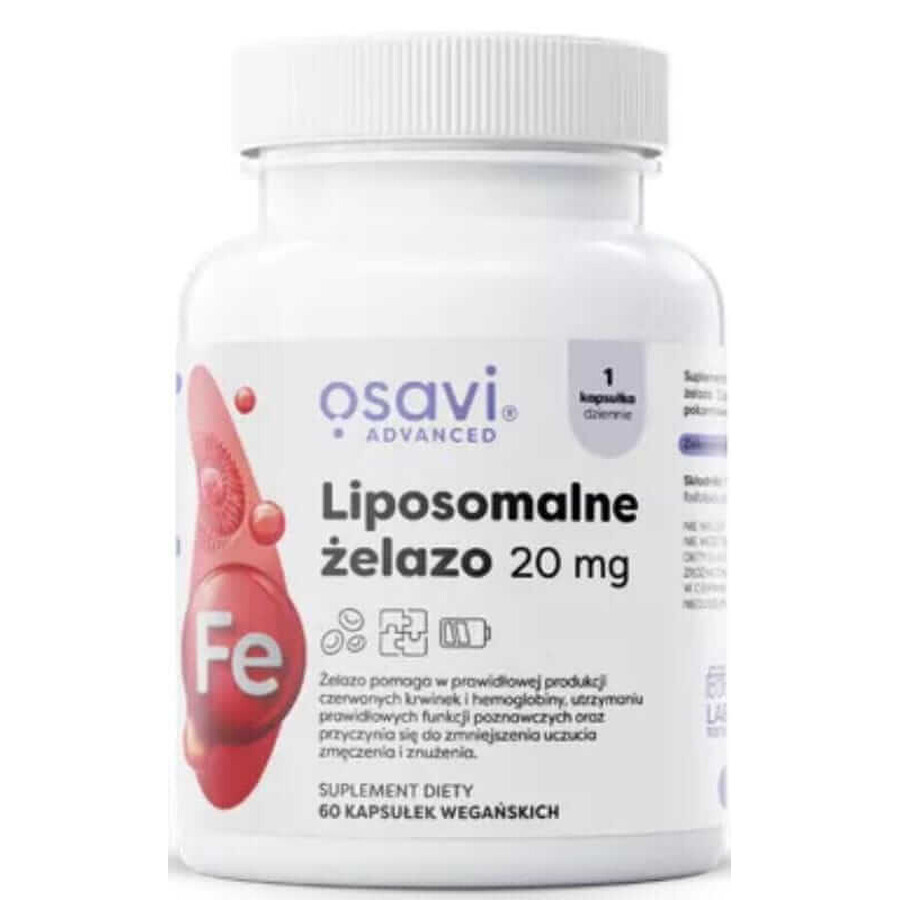 Osavi Fer liposomal 20 mg - 60 gélules végétaliennes