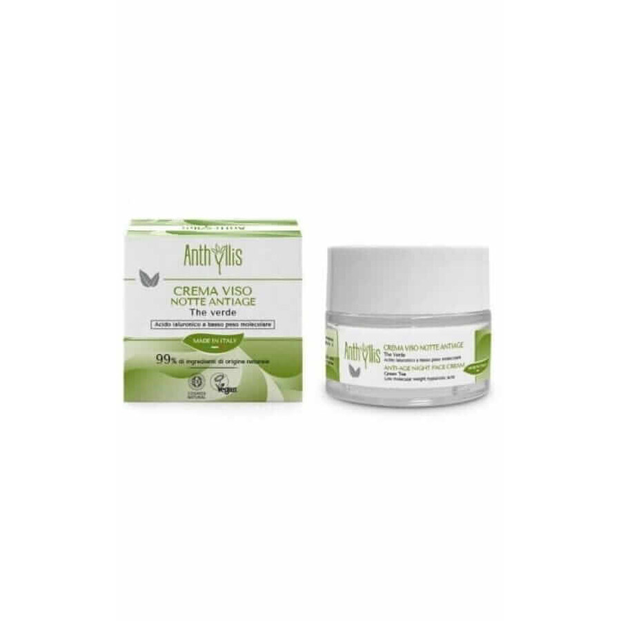 ANTI-AGE crema de noche con té verde y ácido hialurónico 50ml Anthyllis