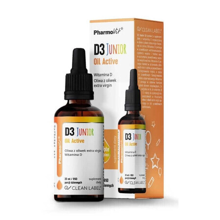 Vitamine D3 Junior Oil Active 30 ml Pharmovit Clean Label