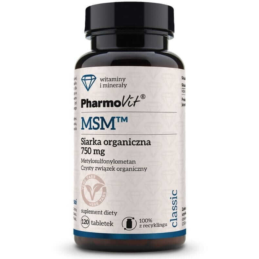 MSM soufre organique, 120 comprimés Pharmovit Classic