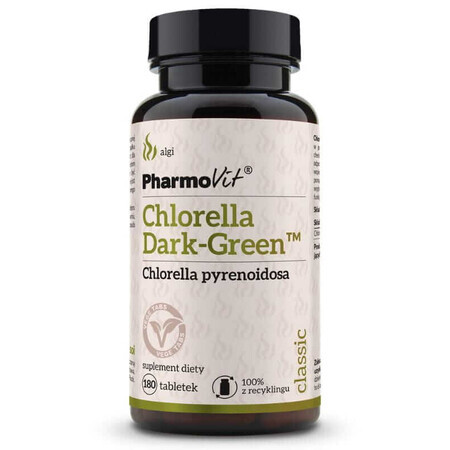 Chlorella Dark-Green (Chlorella pyrenoidosa) 180 comprimés Pharmovit Classic