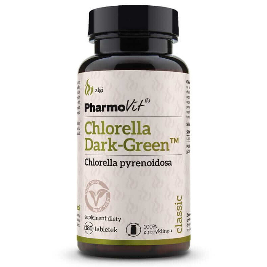 Chlorella Dark-Green (Chlorella pyrenoidosa) 180 comprimés Pharmovit Classic