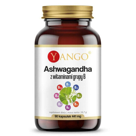 Ashwagandha avec vitamines B 90 gélules Yango