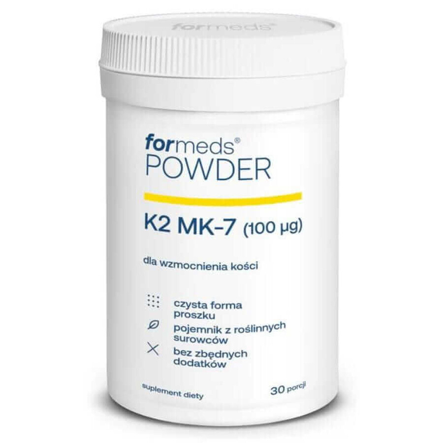 POLVERE K2 MK-7 100mcg (30 porzioni) - Vitamina K2 MK7 Formeds