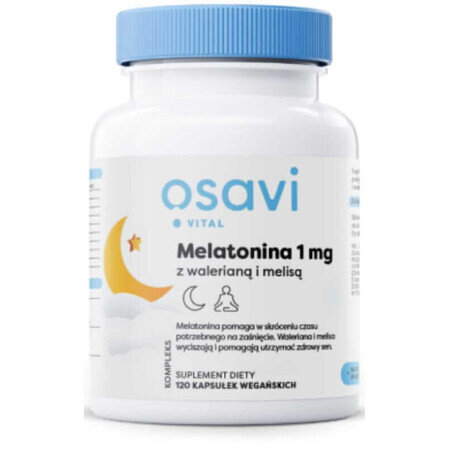 Osavi Melatonin 1 mg mit Baldrian und Melisse 120 Kapseln