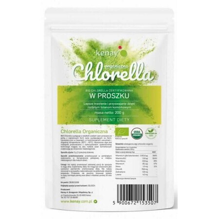 Organic Chlorella powder (200 g) Kenay