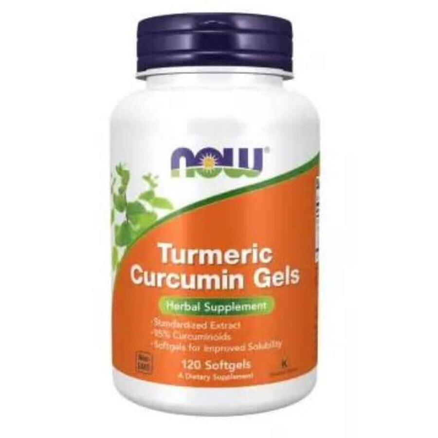 Curcuma Curcumine Gels Curcumine 95% extrait Curcumine Gels 120 gélules me Now Foods