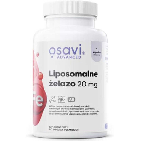 Osavi Fer liposomal 20 mg - 120 gélules végétaliennes