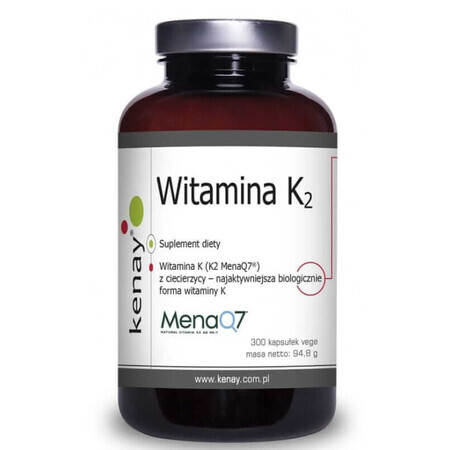 Vitamin K2 Mena Q7 from chickpeas 300 caps NattoPharma, Kenay