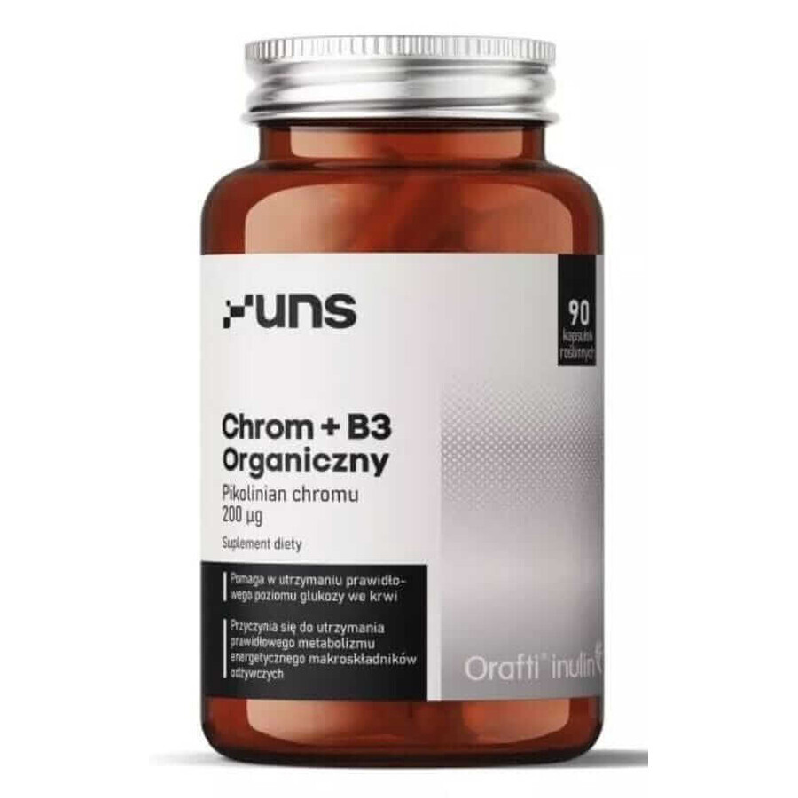 Chrome organique + vitamine B3, 90 gélules UNS