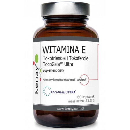 Vitamin E Tocotrienols and Tocopherols TocoGaia 60 capsules Kenay