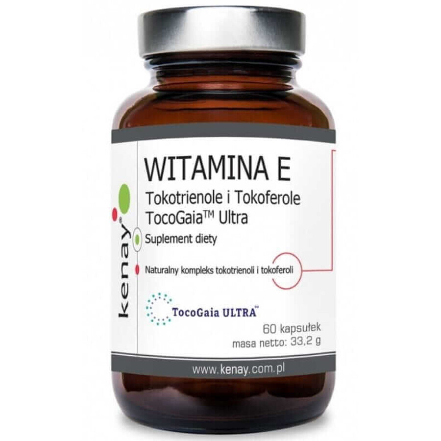 Vitamin E Tocotrienols and Tocopherols TocoGaia 60 capsules Kenay