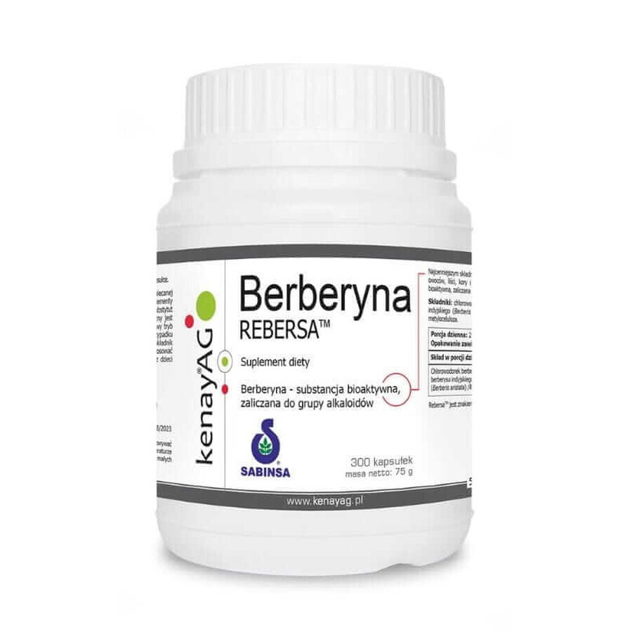 Berberine Rebers 300 capsules, Kenay