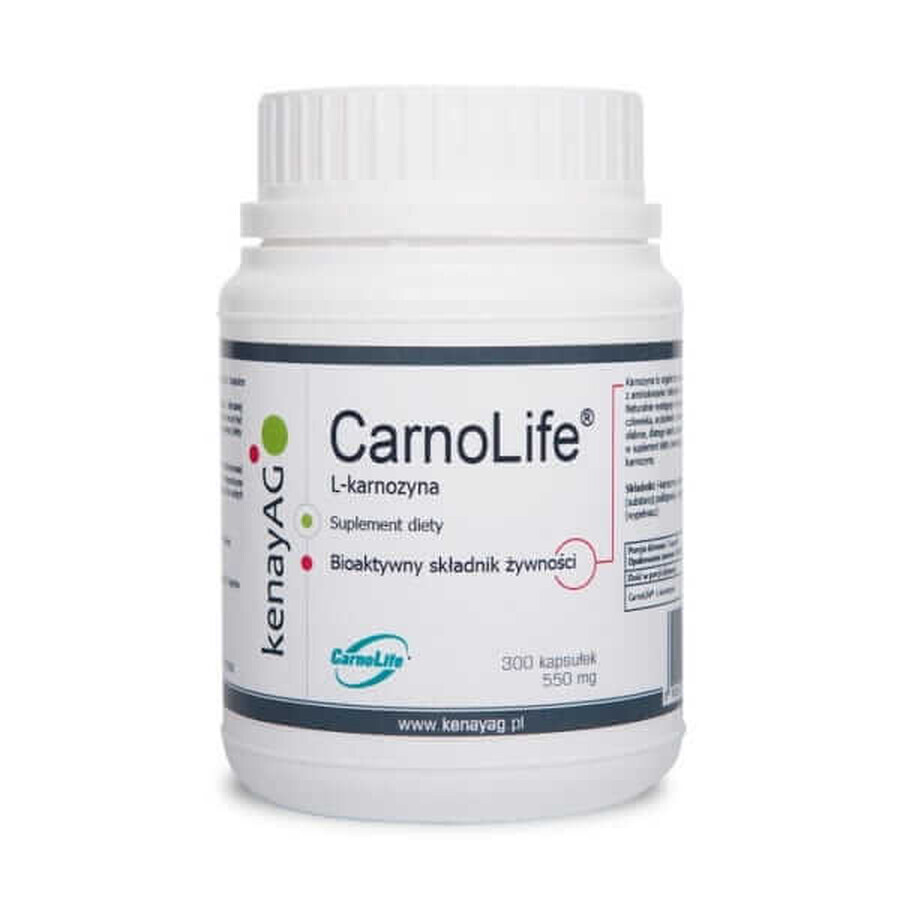 CarnoLife L-Carnosine - 300 cápsulas, Kenay