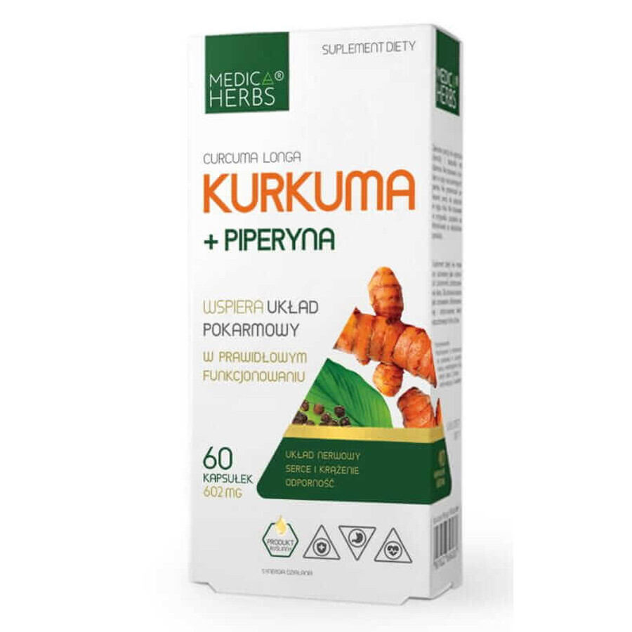 Curcuma + Pipérine 60 gélules Medica Herbs