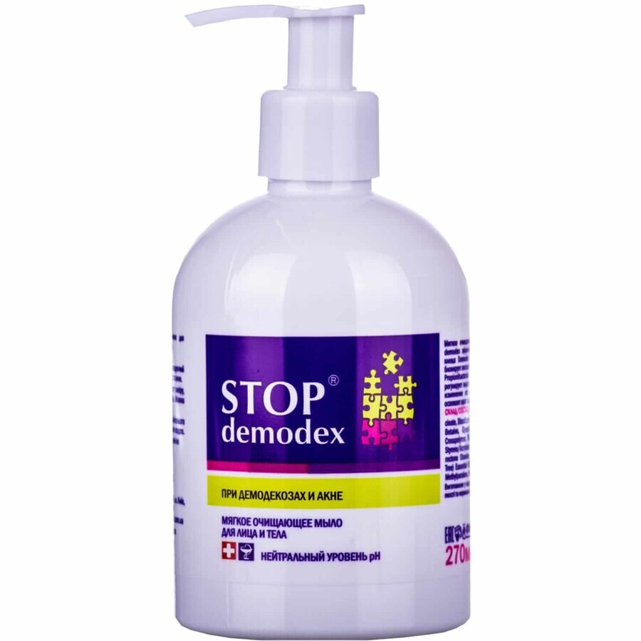 Jabón Facial y Corporal Stop Demodex Demodecosis Lombrices 270ml, Biosphere