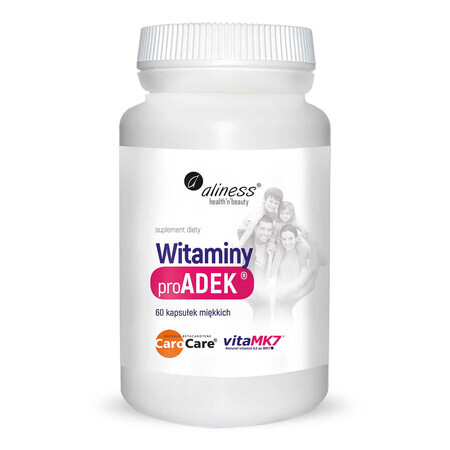 ProADEK Vitamines Bêta-carotène D3 VitaMK7 60 gélules Aliness