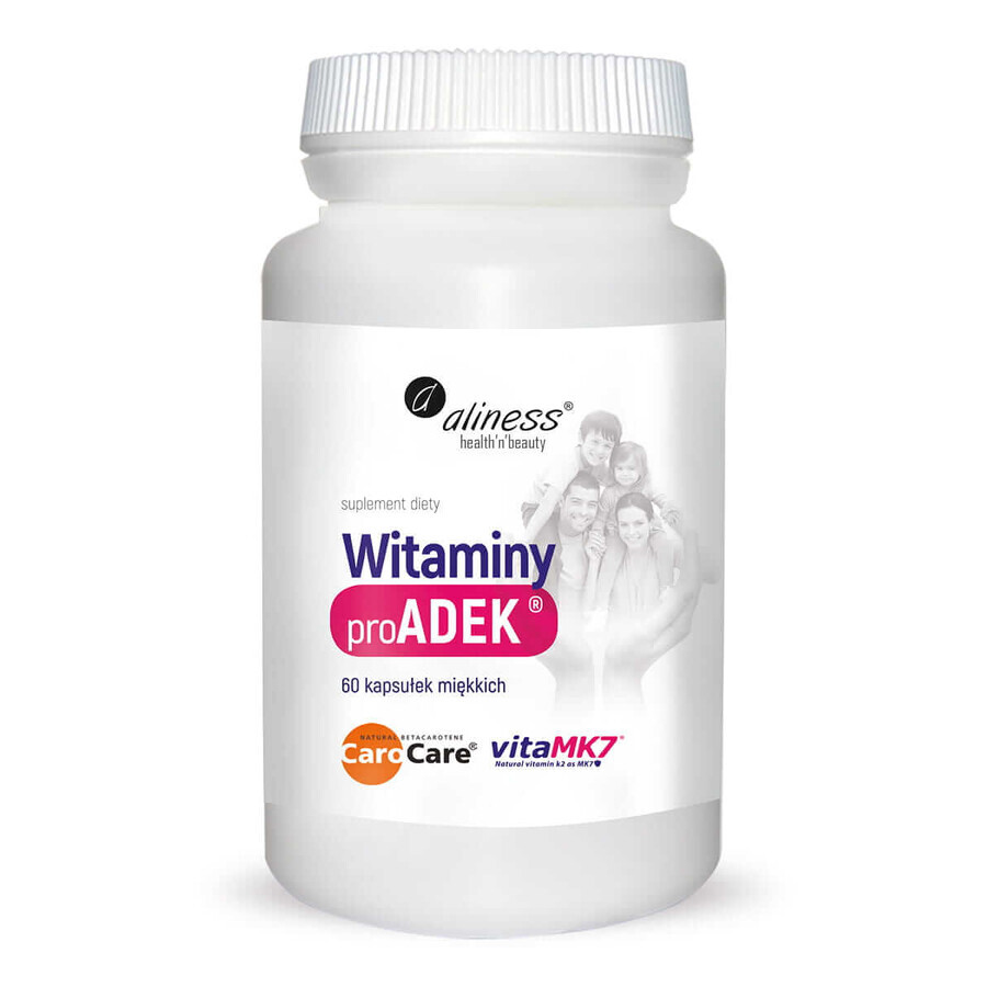 ProADEK Vitamines Bêta-carotène D3 VitaMK7 60 gélules Aliness