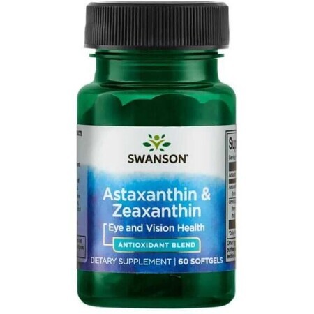 Swanson Astaxanthin und Zeaxanthin 60 Kapseln Weichkapseln