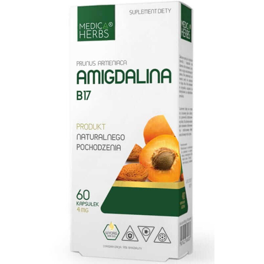 Amigdalin B17 4mg 60 capsules Medica Herbs