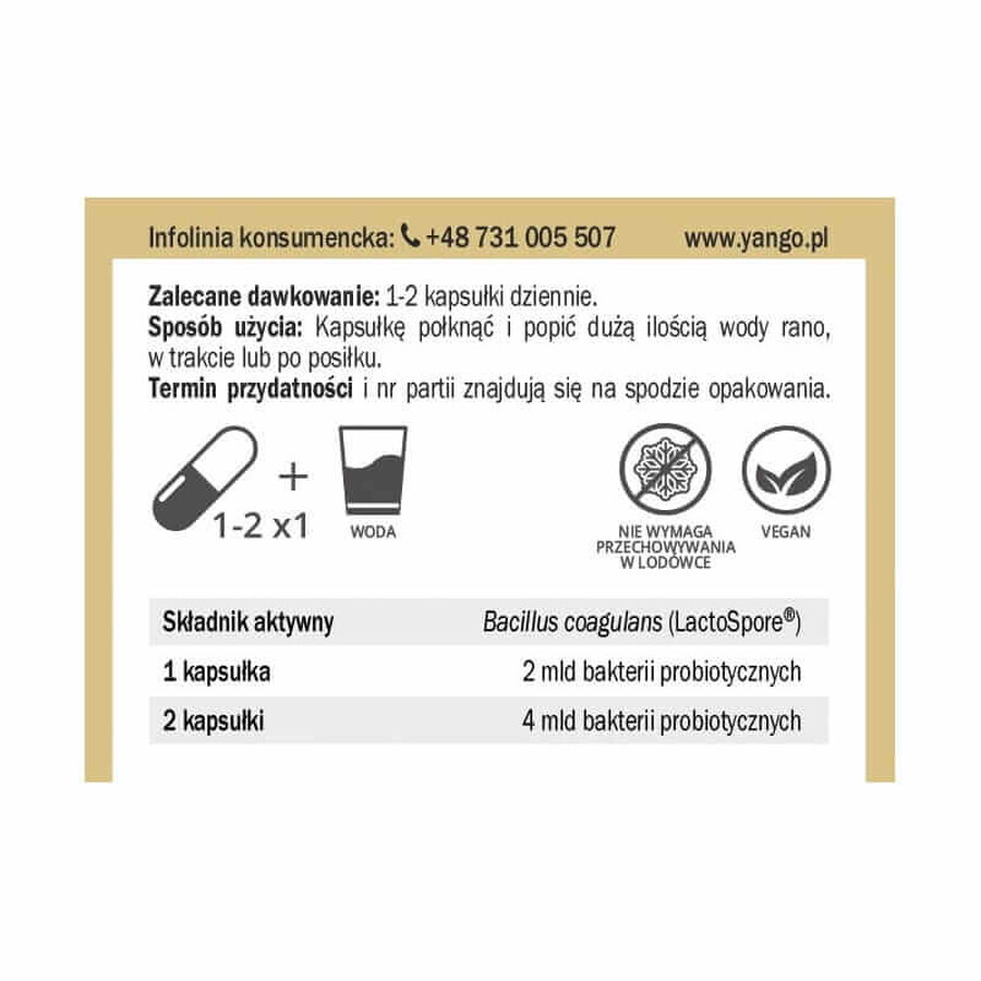 Probiotique BC-2 - 60 gélules, Yango