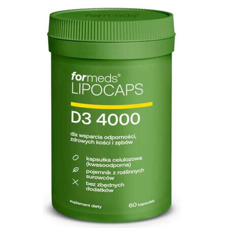 Lipocaps D3 lipozomal 4000 UI, 120 capsule, ForMeds