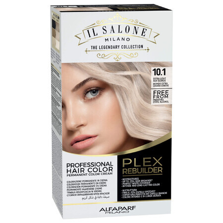 Vopsea de par permanenta Plex Rebuilder Il Salone, 10.1, Extra Light Ash Blonde, Alfaparf