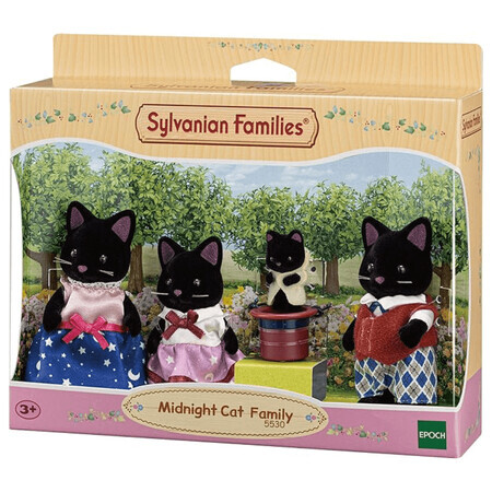 Set de 4 figurines Chatons noirs Sylvanian Families, +3 ans, Epoch