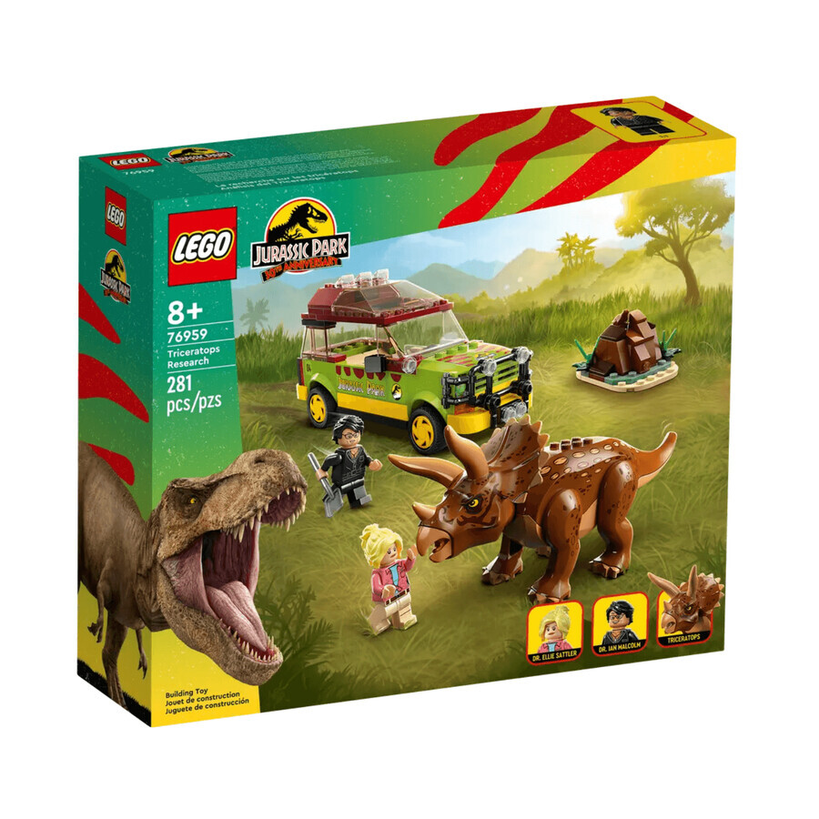 Ricerca del dinosauro Triceratops, 8+ anni, 76959, Lego Jurassic World