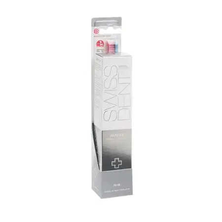 Set pâte blanchissante pour dents sensibles + brosse à dents extra souple, 50 ml + 1 pièce, Swissdent