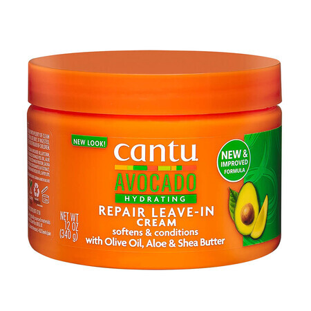 Crème hydratante sans rinçage à l'huile d'avocat, 340 g, Cantu