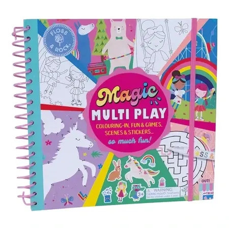 Caiet de activitati reutilizabil, Magic Multi Play Rainbow Fairy, 3 ani+, Floss & Rock