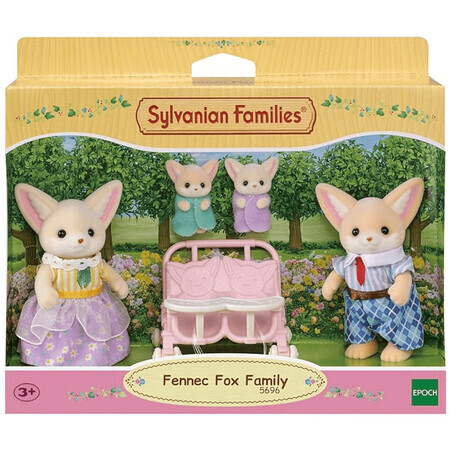 Set van 4 beeldjes van de Fennec vossen Sylvanian families, +3 jaar, Epoch