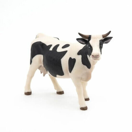 Figurine Vache avec fourrure noire et blanche, +3 ans, Papo