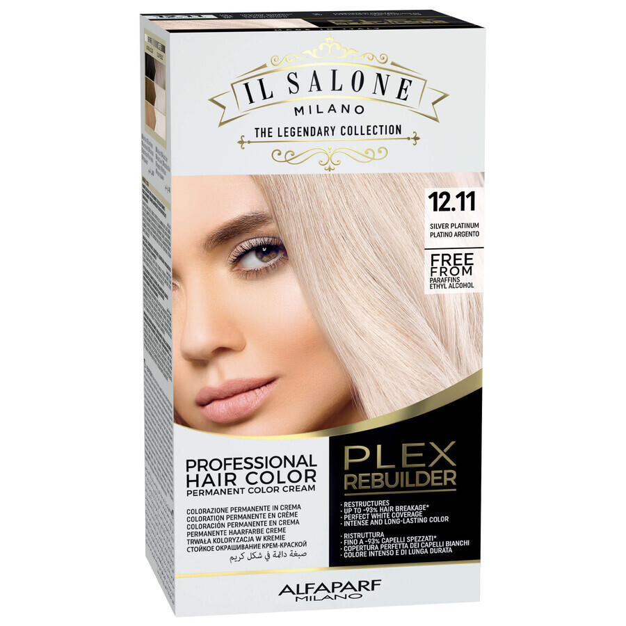 Permanent Hair Color Plex Rebuilder Il Salone, 12.11, Silver Platinum, Alfaparf