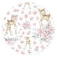 Drap de coton avec &#233;lastique pour lit d&#39;enfant, 120x60 cm, Sweet Deer Pink, MimiNu