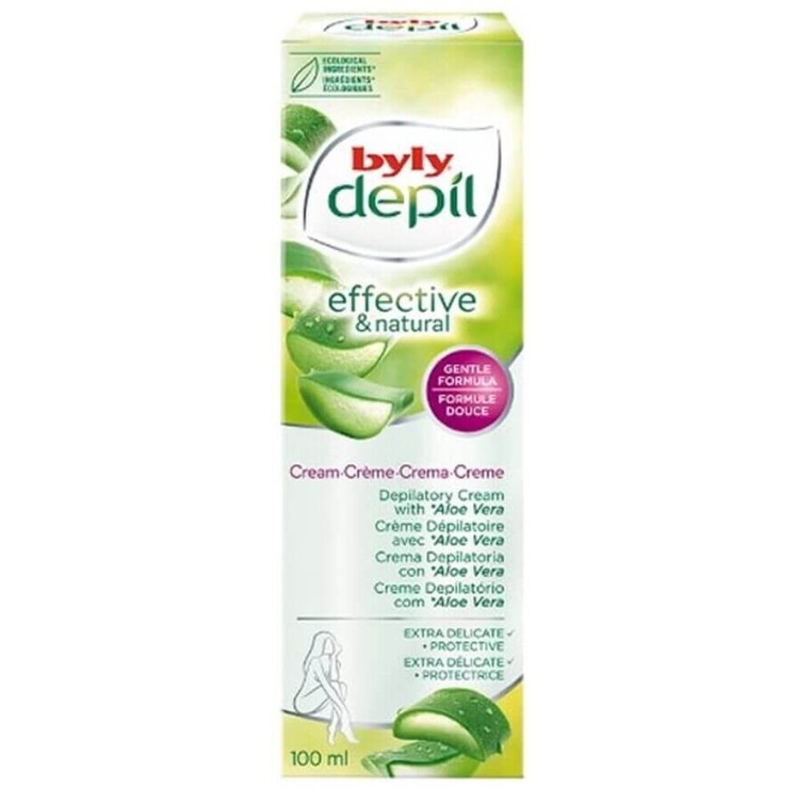 Crème dépilatoire à l'aloe vera, 100 ml, Byly