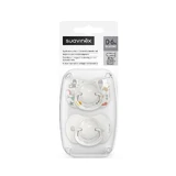 Suzeta fiziologica din silicon SX Pro A Walk In The Park, 0-6 luni, Gri, 2 buc, Suavinex