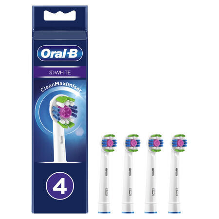 Recharges pour brosse à dents électrique 3D White 3D White, 4 pièces, Oral-B