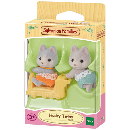 2er-Set Figuren Zwillinge Husky Husky Welpen Sylvanian Families, +3 Jahre, Epoche