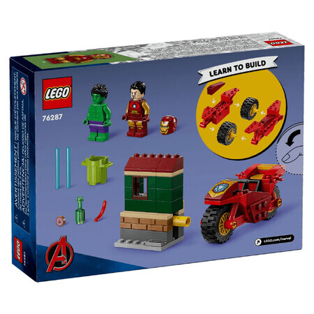 Iron Man avec moto et Hulk, 4+ ans, 76287, Lego Marvel